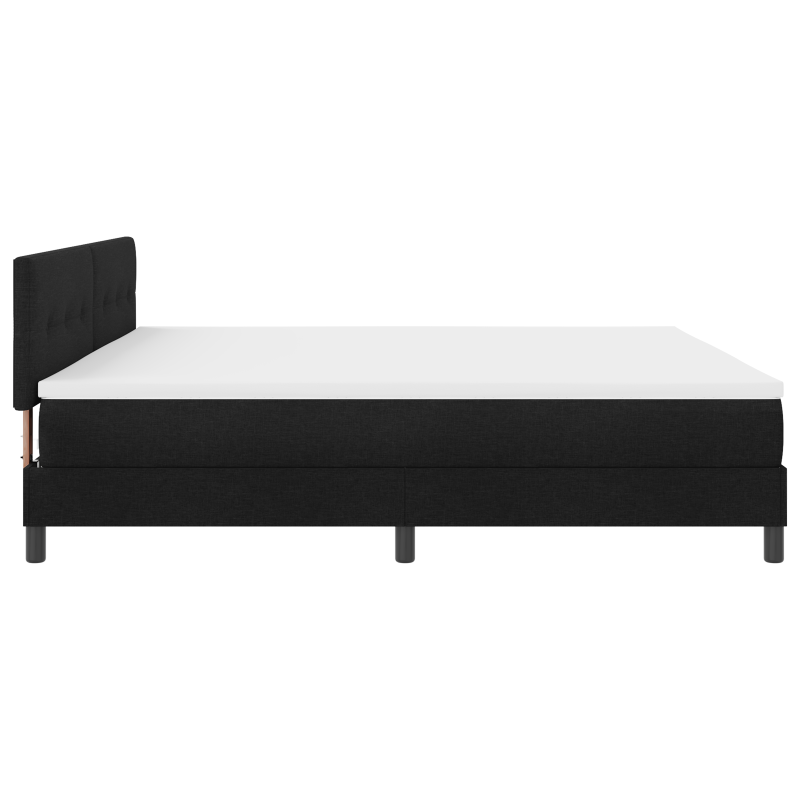 Boxspringbett mit Matratze & LED Schwarz 200x200 cm Stoff