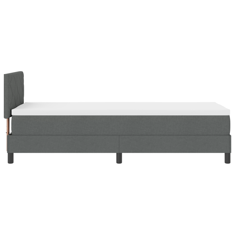 Boxspringbett mit Matratze & LED Dunkelgrau 80x200 cm Stoff