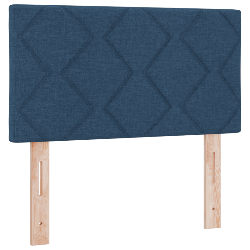 Boxspringbett mit Matratze & LED Blau 80x200 cm Stoff