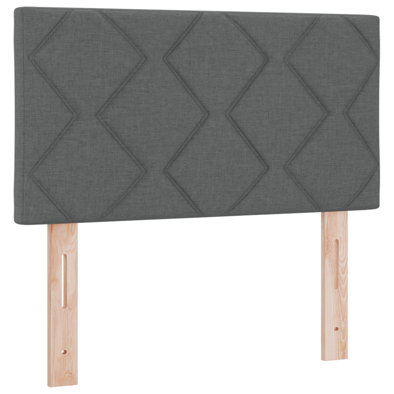 Boxspringbett mit Matratze & LED Dunkelgrau 120x190 cm Stoff