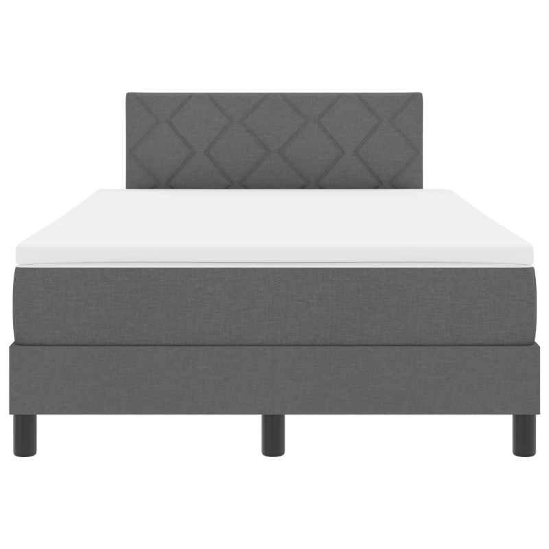 Boxspringbett mit Matratze & LED Dunkelgrau 120x190 cm Stoff