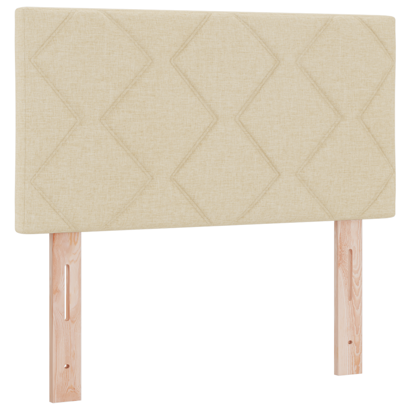 Boxspringbett mit Matratze & LED Creme 120x200 cm Stoff