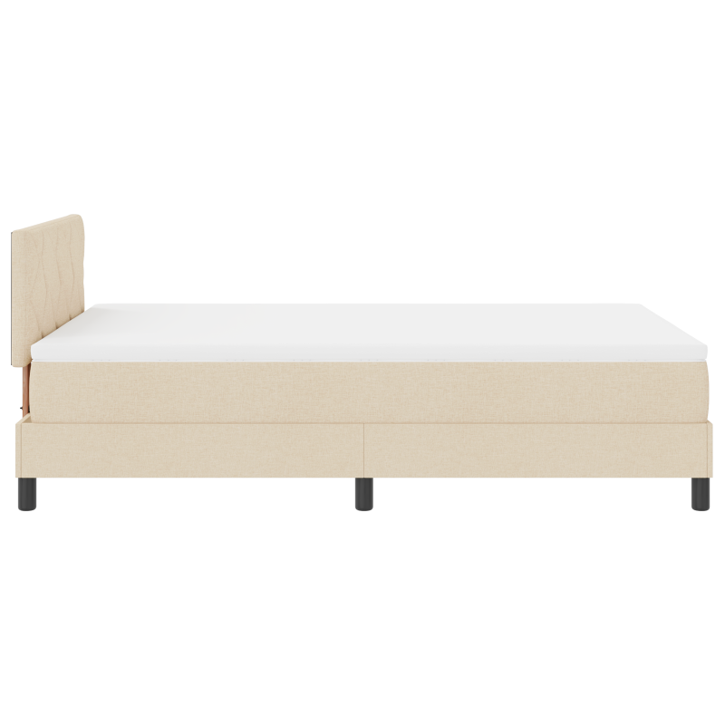 Boxspringbett mit Matratze & LED Creme 120x200 cm Stoff