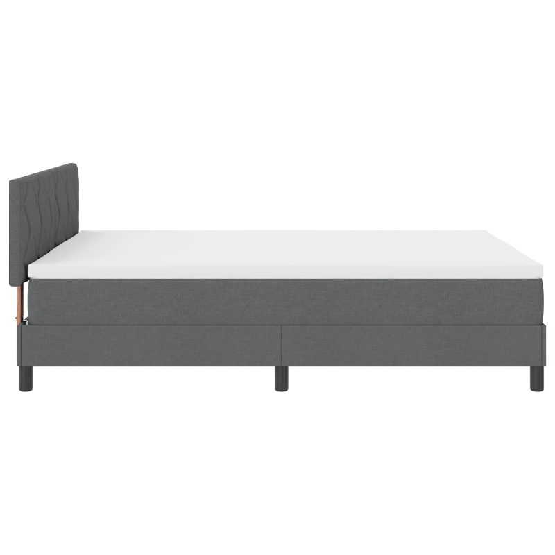 Boxspringbett mit Matratze & LED Dunkelgrau 140x200 cm Stoff