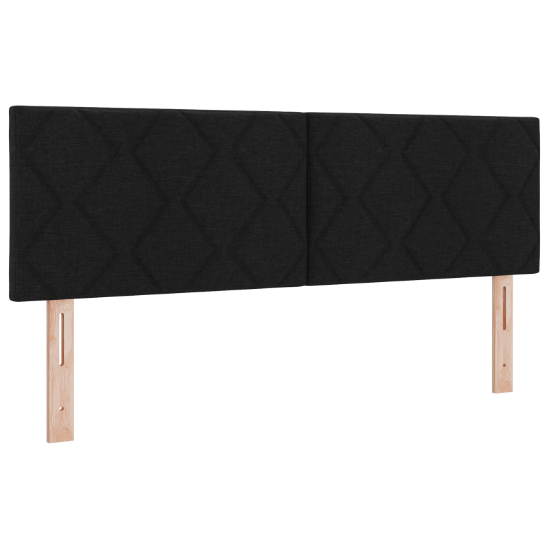 Boxspringbett mit Matratze & LED Schwarz 140x200 cm Stoff