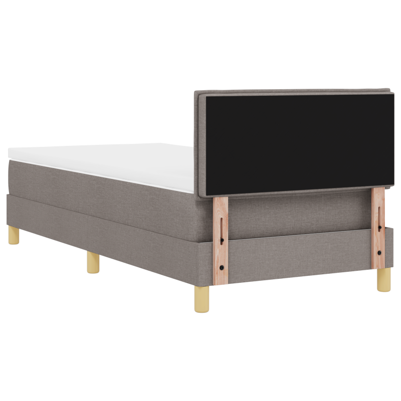 Boxspringbett mit Matratze & LED Taupe 90x200 cm Stoff