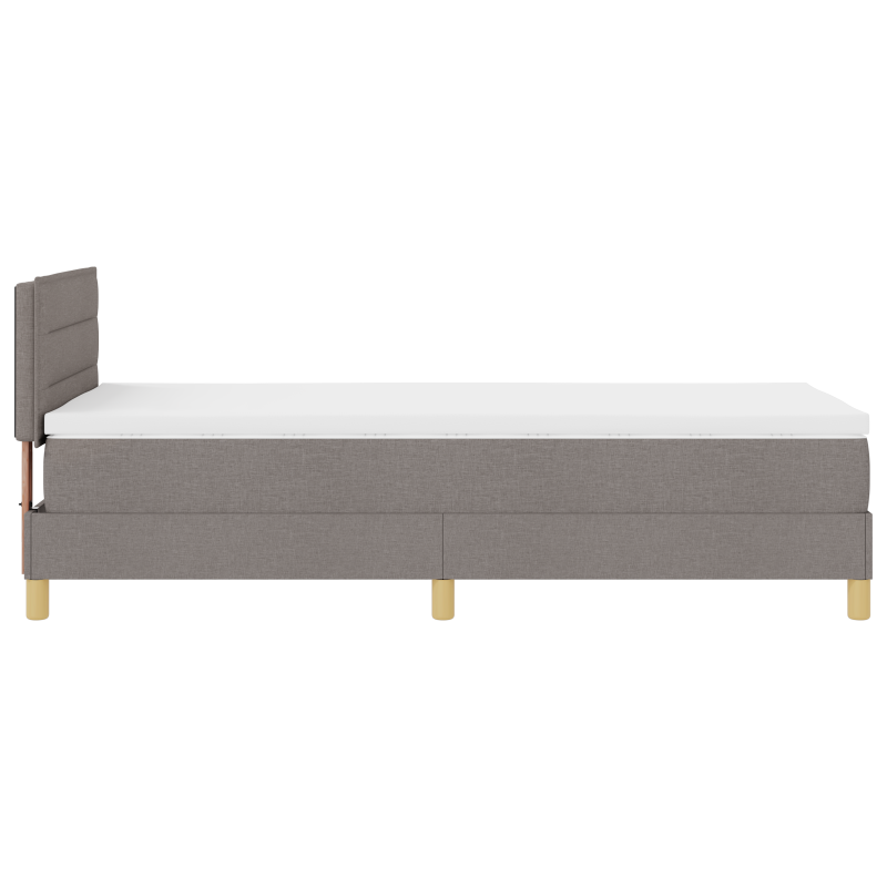 Boxspringbett mit Matratze & LED Taupe 90x200 cm Stoff