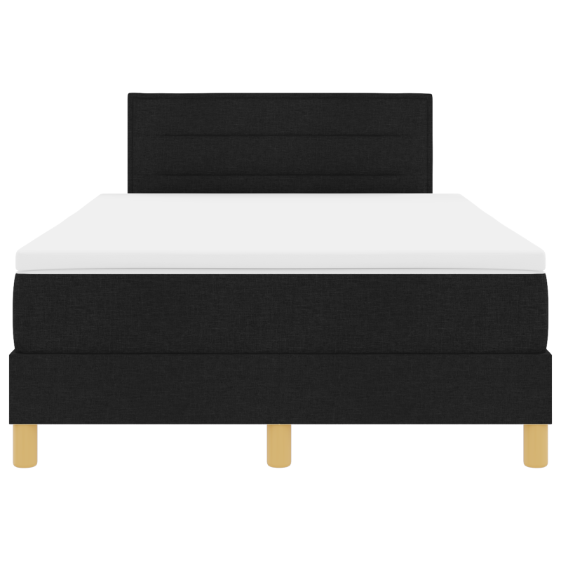 Boxspringbett mit Matratze & LED Schwarz 120x200 cm Stoff