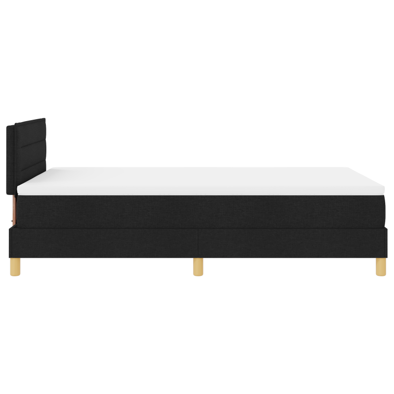 Boxspringbett mit Matratze & LED Schwarz 120x200 cm Stoff