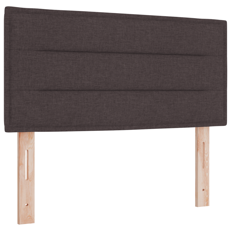 Boxspringbett mit Matratze & LED Dunkelbraun 120x200 cm Stoff