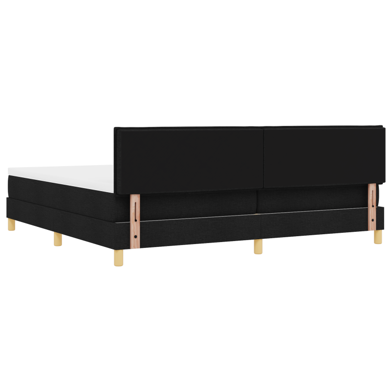 Boxspringbett mit Matratze & LED Schwarz 200x200 cm Stoff