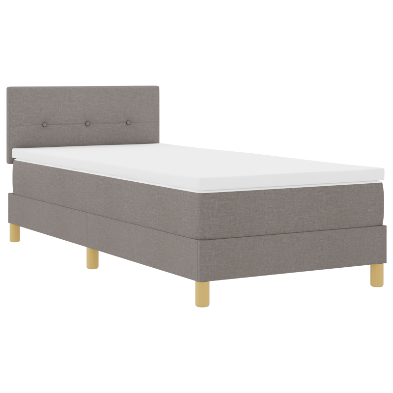 Boxspringbett mit Matratze & LED Taupe 80x200 cm Stoff