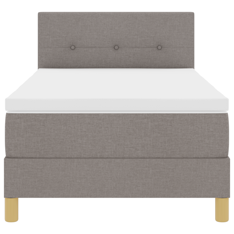 Boxspringbett mit Matratze & LED Taupe 80x200 cm Stoff