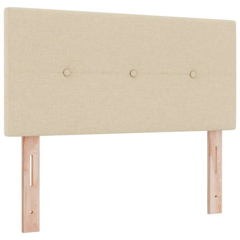 Boxspringbett mit Matratze & LED Creme 80x200 cm Stoff