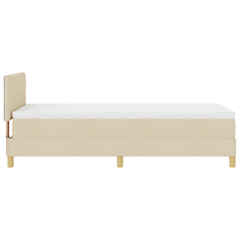 Boxspringbett mit Matratze & LED Creme 80x200 cm Stoff