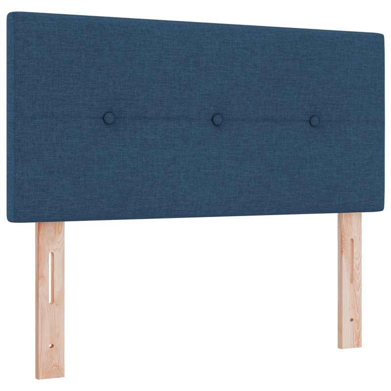 Boxspringbett mit Matratze & LED Blau 80x200 cm Stoff