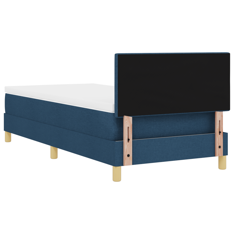 Boxspringbett mit Matratze & LED Blau 80x200 cm Stoff