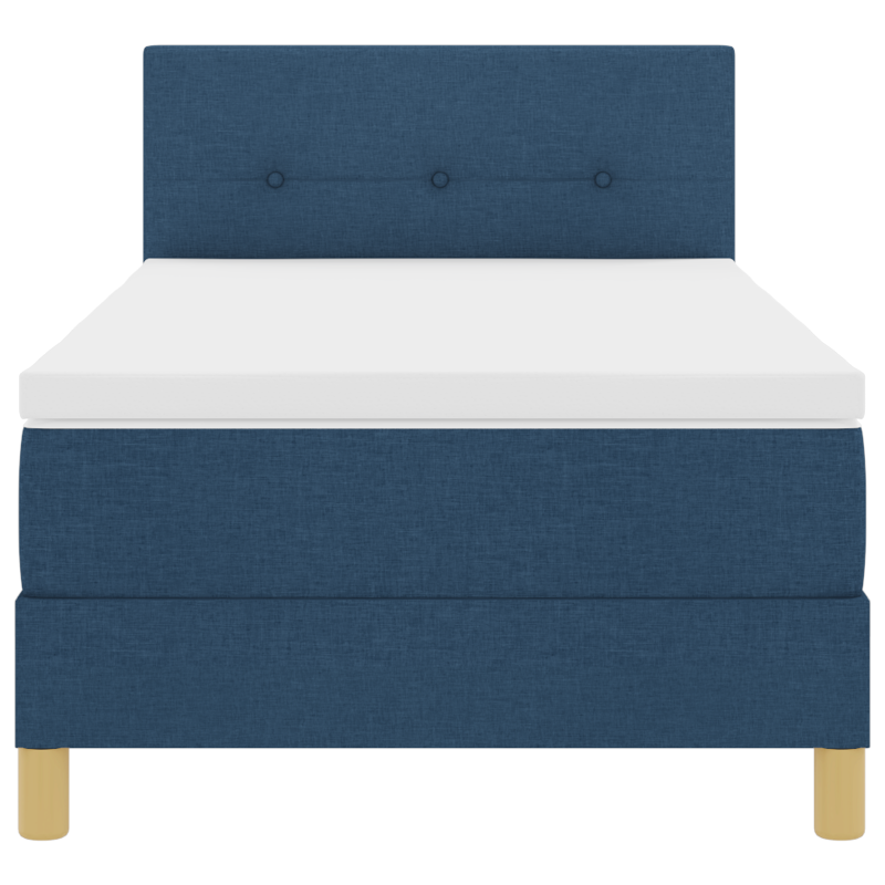 Boxspringbett mit Matratze & LED Blau 80x200 cm Stoff