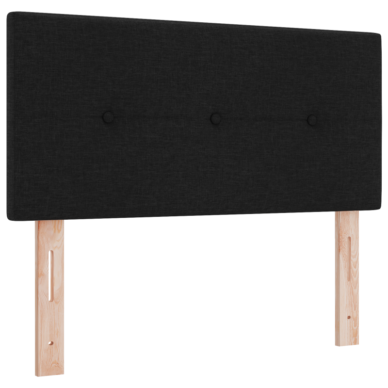 Boxspringbett mit Matratze & LED Schwarz 90x190 cm Stoff