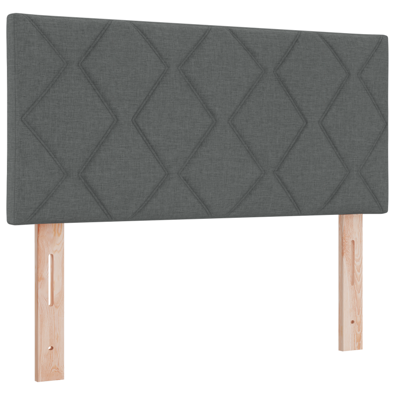 Boxspringbett mit Matratze & LED Dunkelgrau 120x190 cm Stoff