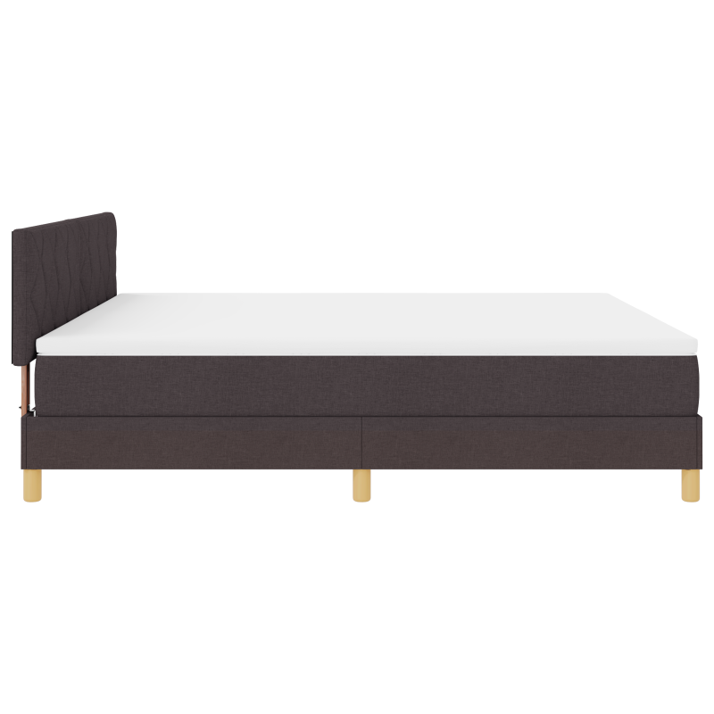 Boxspringbett mit Matratze & LED Dunkelbraun 180x200 cm Stoff