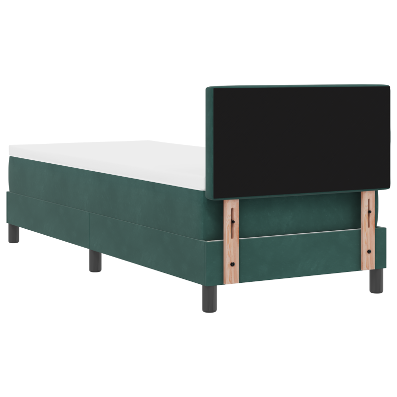 Boxspringbett mit Matratze & LED Dunkelgrün 80x200 cm Samt