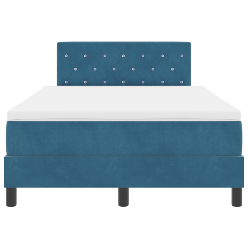 Boxspringbett mit Matratze & LED Dunkelblau 120x190 cm Samt