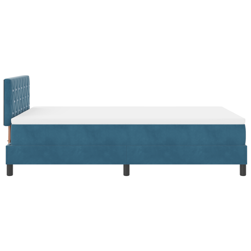 Boxspringbett mit Matratze & LED Dunkelblau 120x190 cm Samt