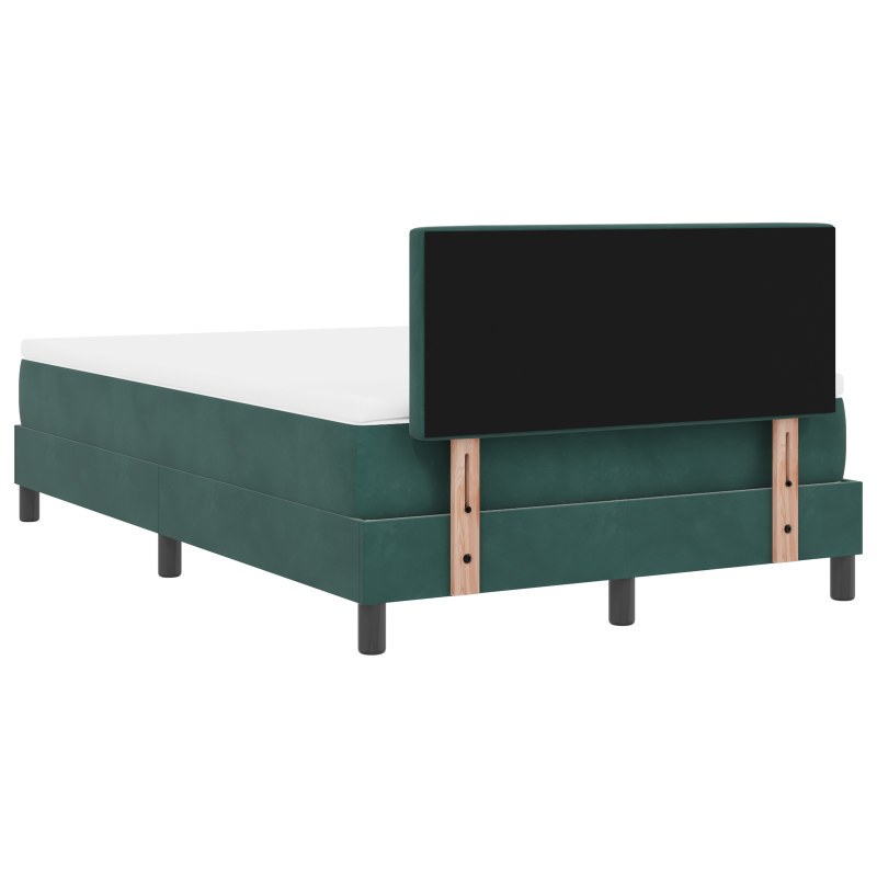 Boxspringbett mit Matratze & LED Dunkelgrün 120x200 cm Samt