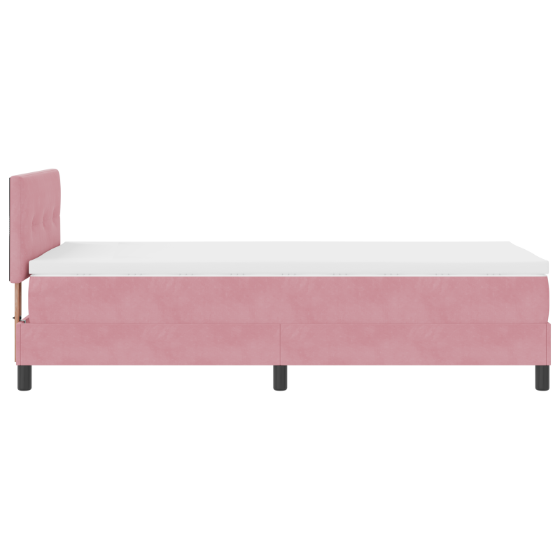 Boxspringbett mit Matratze & LED Pink 80x200 cm Samt