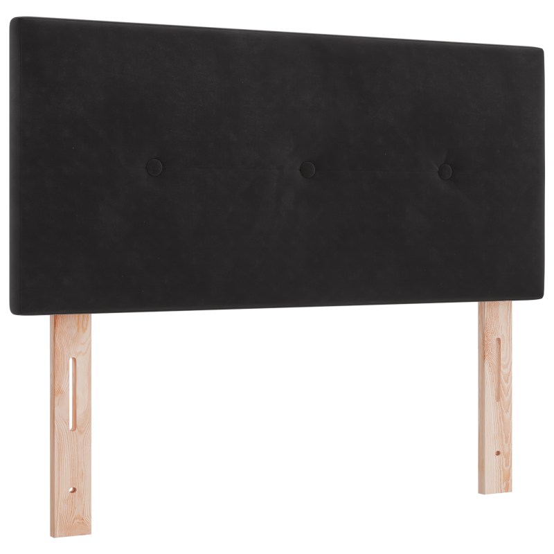 Boxspringbett mit Matratze & LED Schwarz 100x200 cm Samt
