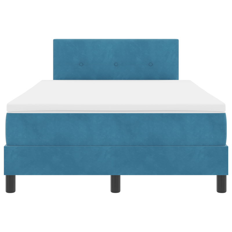 Boxspringbett mit Matratze & LED Dunkelblau 120 x 190 cm Samt