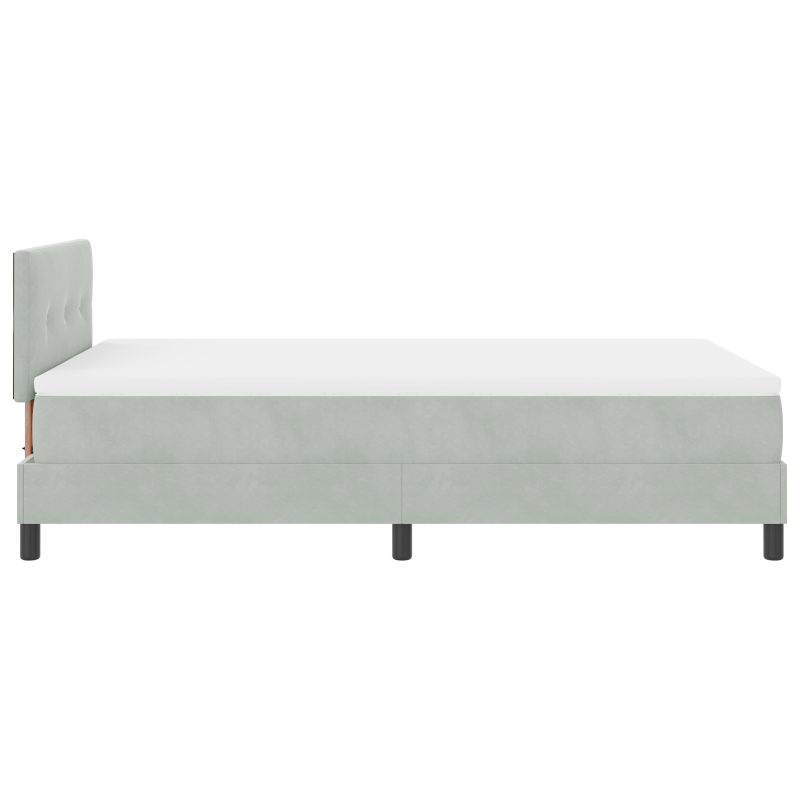 Boxspringbett mit Matratze & LED Licht Grau 120x200 cm Samt