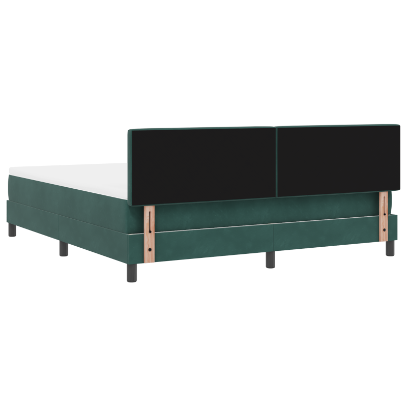 Boxspringbett mit Matratze & LED Dunkelgrün 180x200 cm Samt