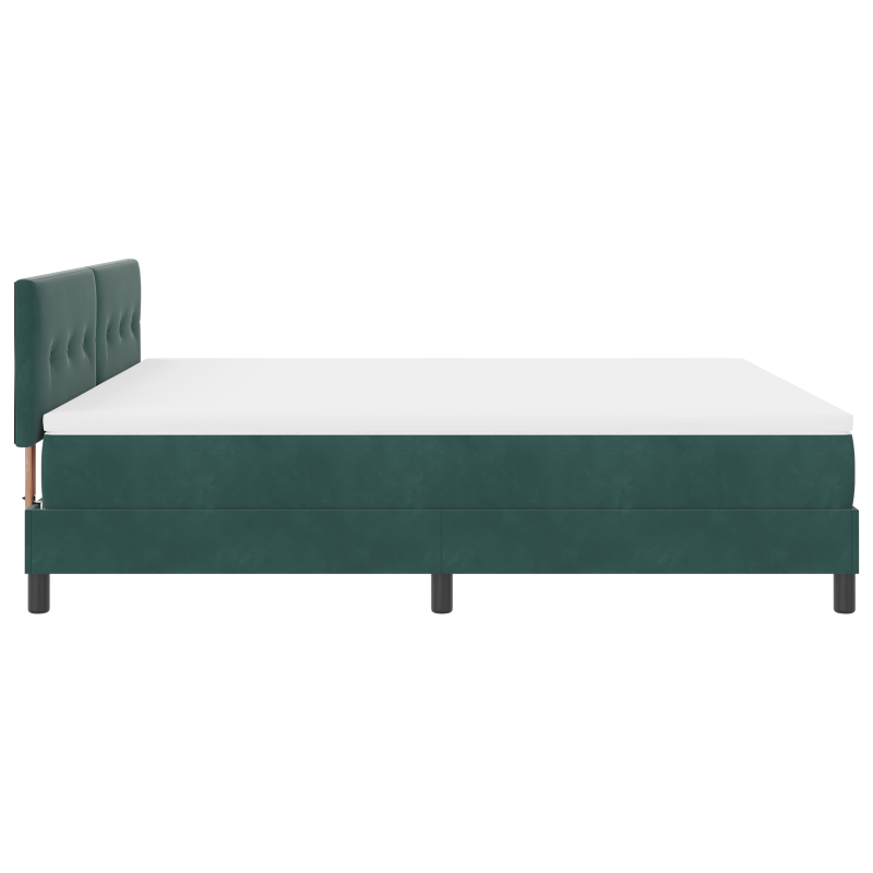 Boxspringbett mit Matratze & LED Dunkelgrün 180x200 cm Samt