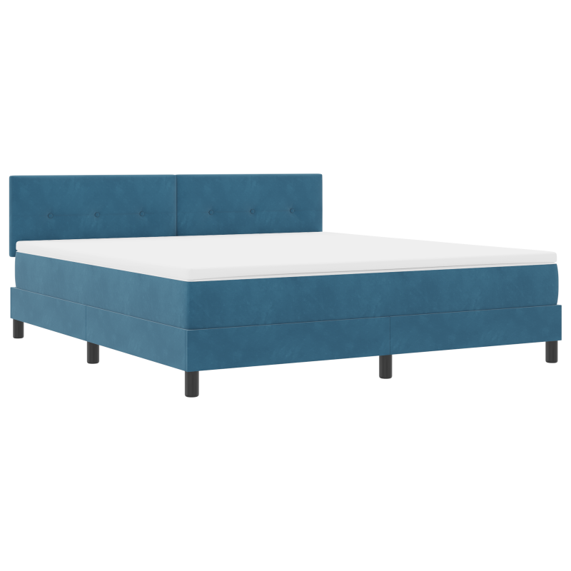 Boxspringbett mit Matratze & LED Dunkelblau 180x200 cm Samt