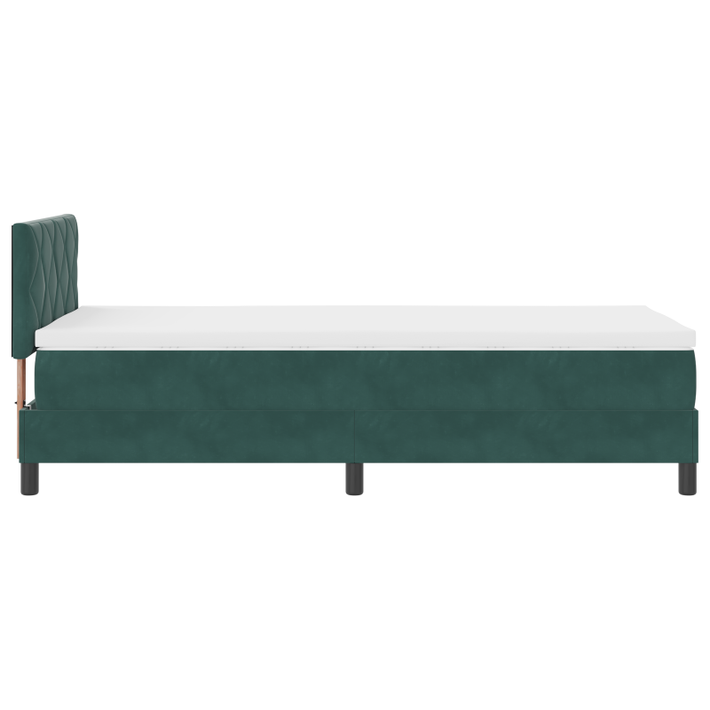 Boxspringbett mit Matratze & LED Dunkelgrün 100x200 cm Samt