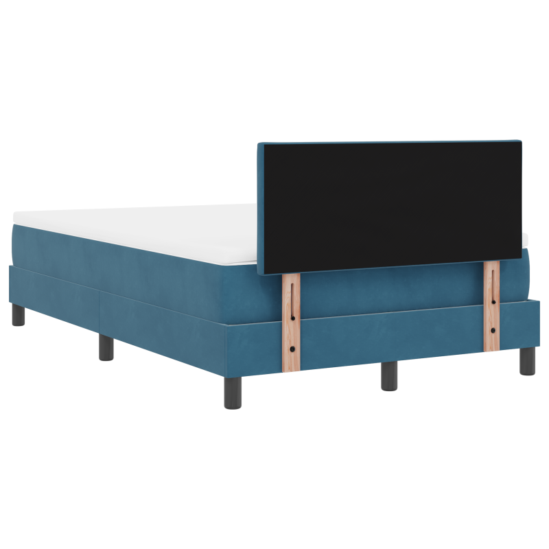 Boxspringbett mit Matratze & LED Dunkelblau 120x190 cm Samt