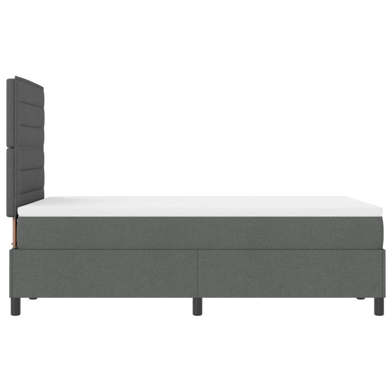 Boxspringbett mit Matratze & LED Dunkelgrau 120x200 cm Stoff