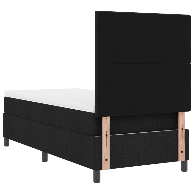 Boxspringbett mit Matratze & LED Schwarz 80x200 cm Stoff