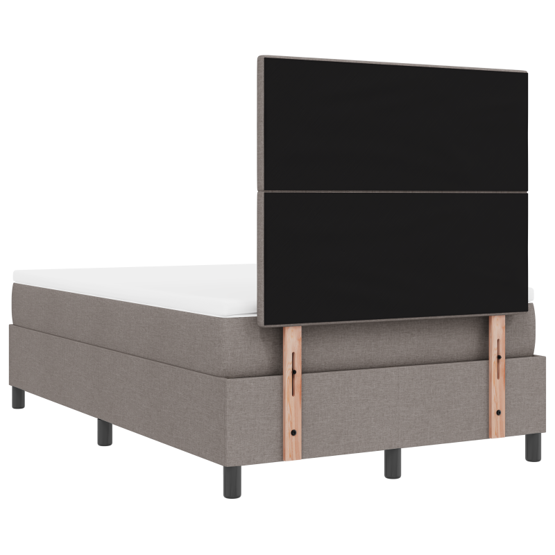 Boxspringbett mit Matratze & LED Taupe 120x190 cm Stoff