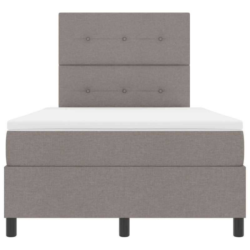 Boxspringbett mit Matratze & LED Taupe 120x190 cm Stoff