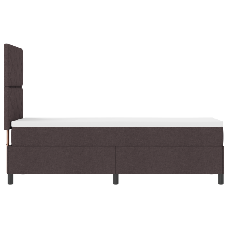 Boxspringbett mit Matratze & LED Dunkelbraun 80x200 cm Stoff