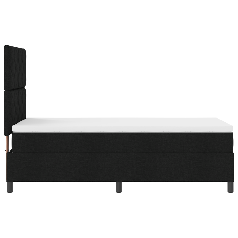 Boxspringbett mit Matratze & LED Schwarz 100x200 cm Stoff