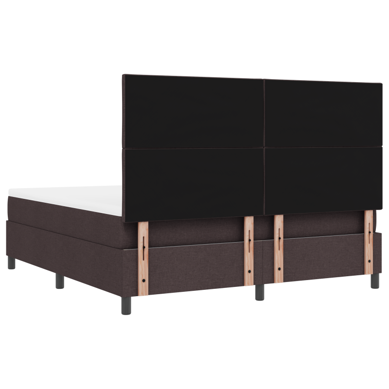 Boxspringbett mit Matratze & LED dunkelbraun 180x200 cm Stoff