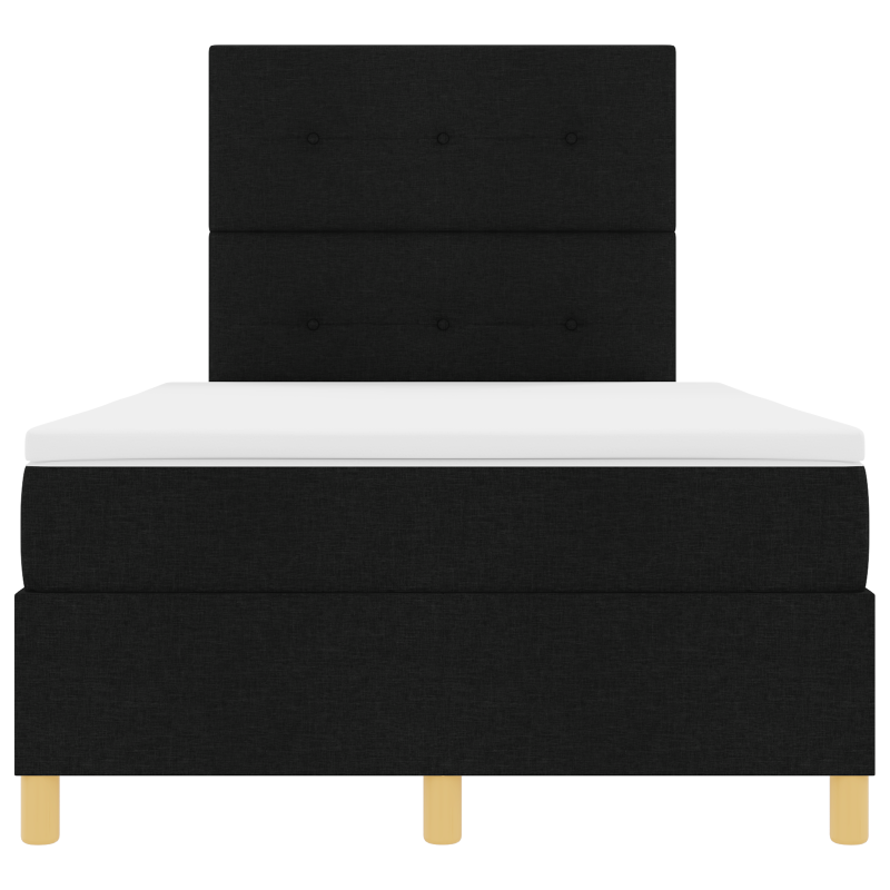 Boxspringbett mit Matratze & LED Schwarz 120x200 cm Stoff