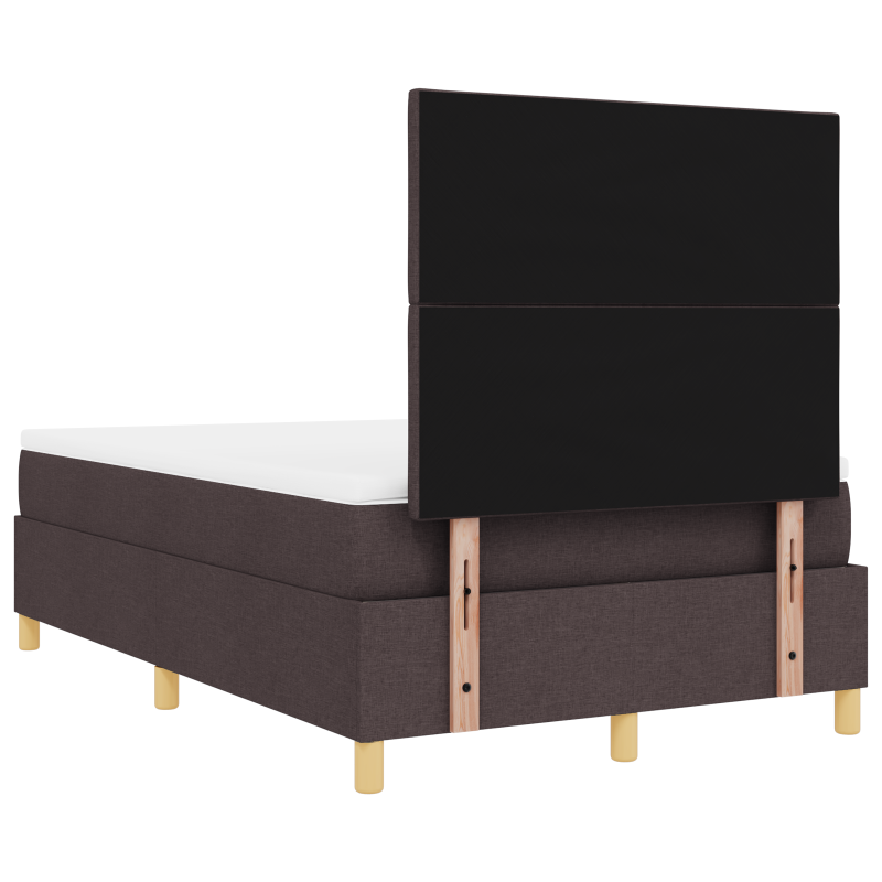 Boxspringbett mit Matratze & LED Dunkelbraun 120x200 cm Stoff