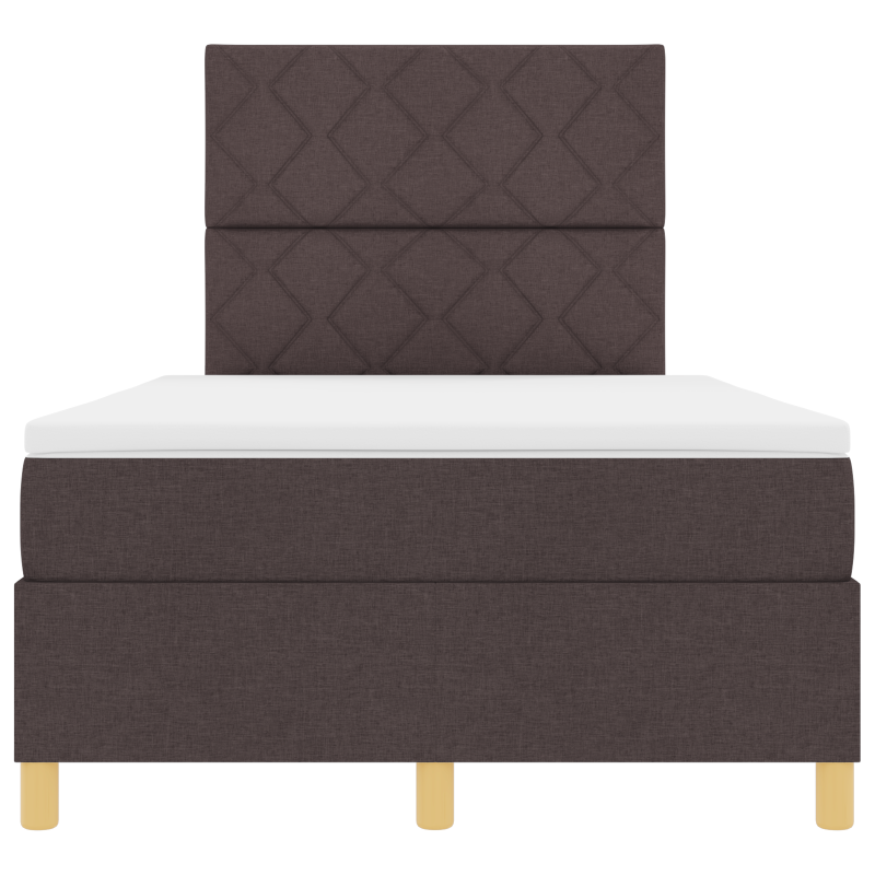 Boxspringbett mit Matratze & LED Dunkelbraun 120x200 cm Stoff