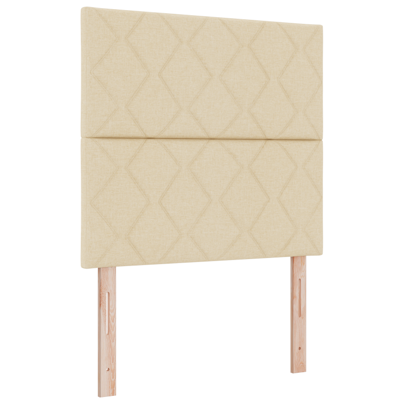Boxspringbett mit Matratze & LED Creme 120x200 cm Stoff