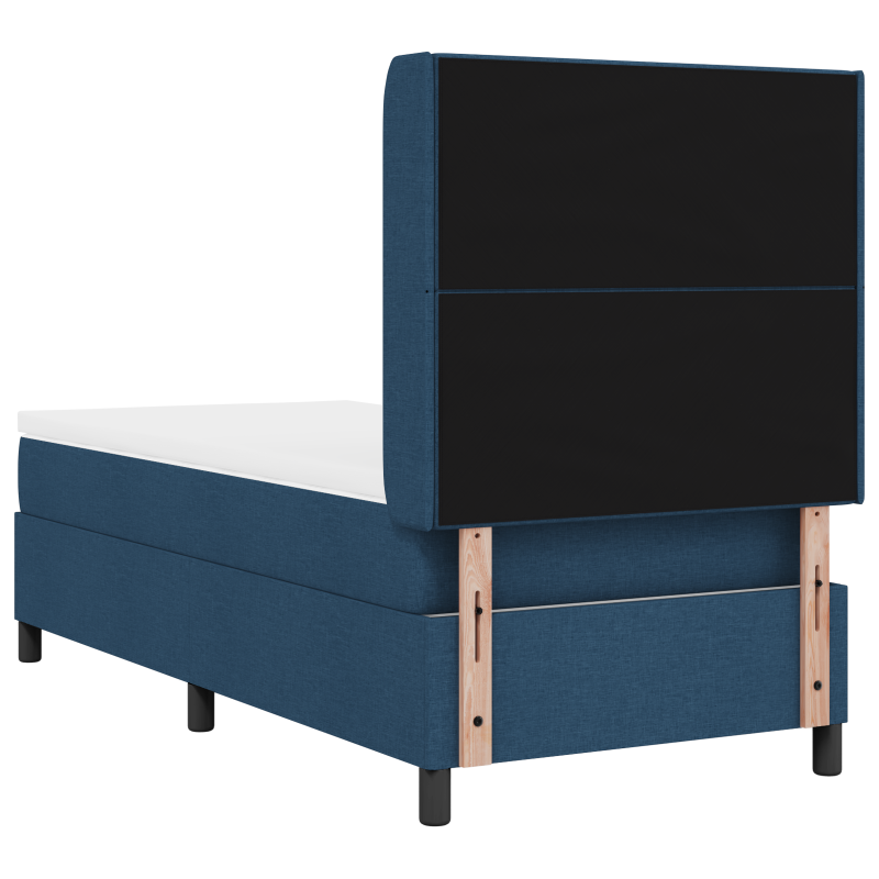 Boxspringbett mit Matratze & LED Blau 90x200 cm Stoff
